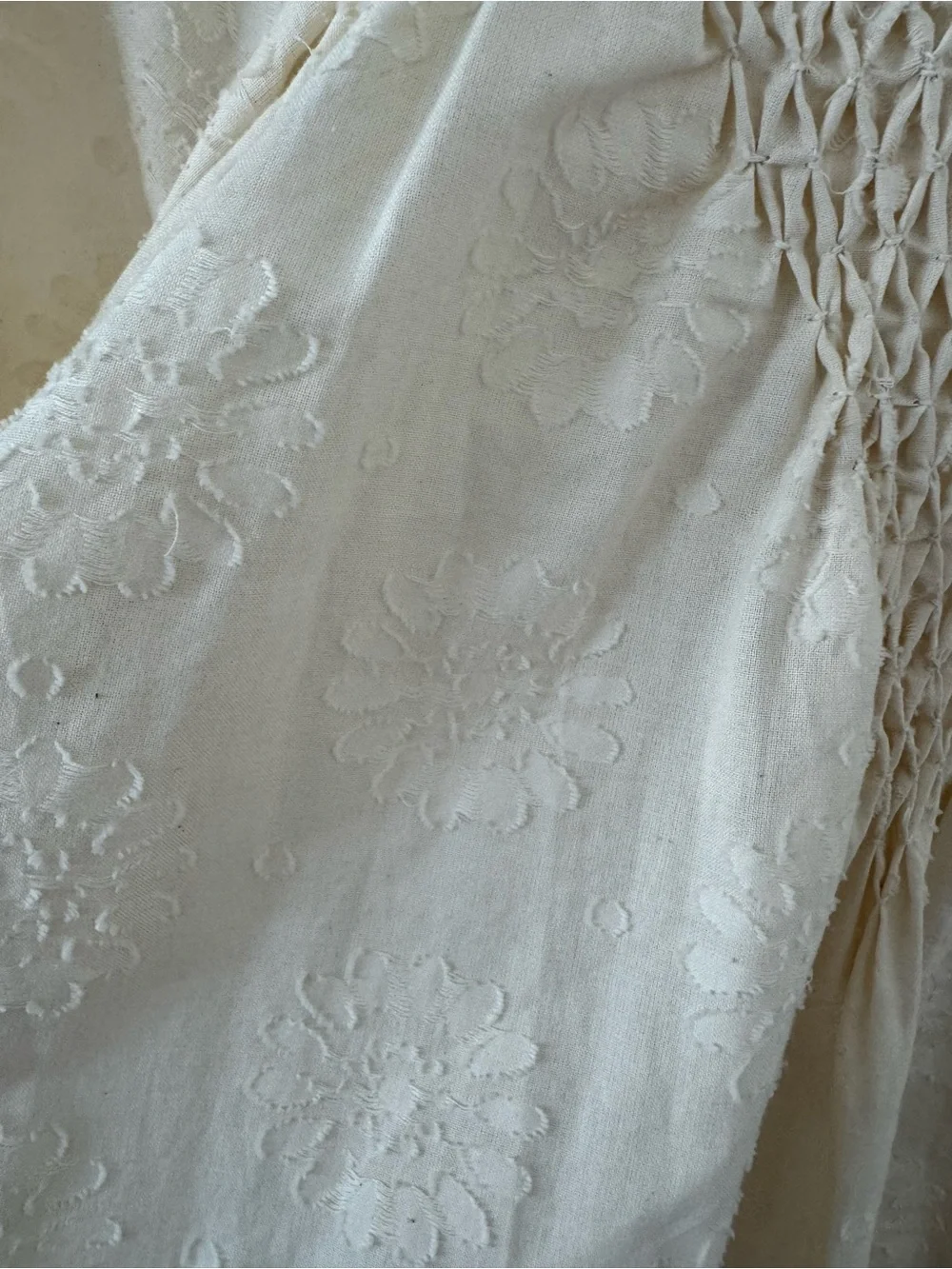 Christy Dawn Subflower Jaquard Top in Cream